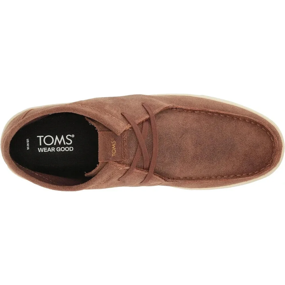 Toms Travel Lite Moc 10020209 Mens US 9 Brown Suede Slip On Chukka Boots GAL435